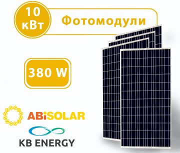 Пакет сонячних панелей ABI-SOLAR АВ380-60MHC на 10 кВт(Фото 1)
